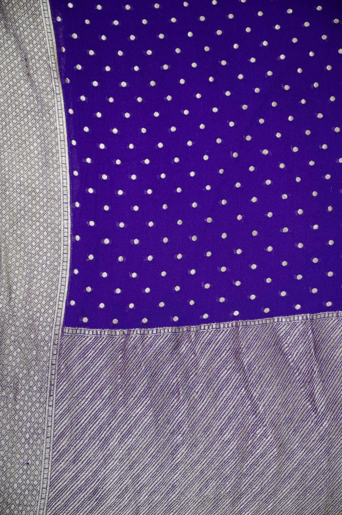 Georgette Bobby Booti Banarasi Saree