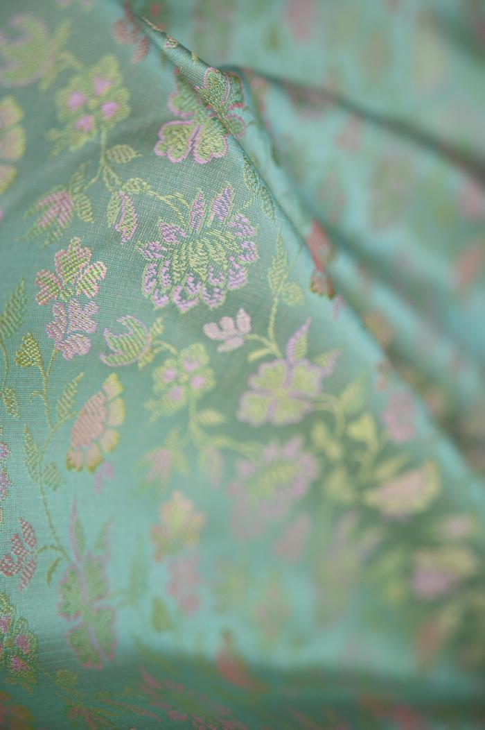 Pure Banarasi Katan Silk Light sea green Saree