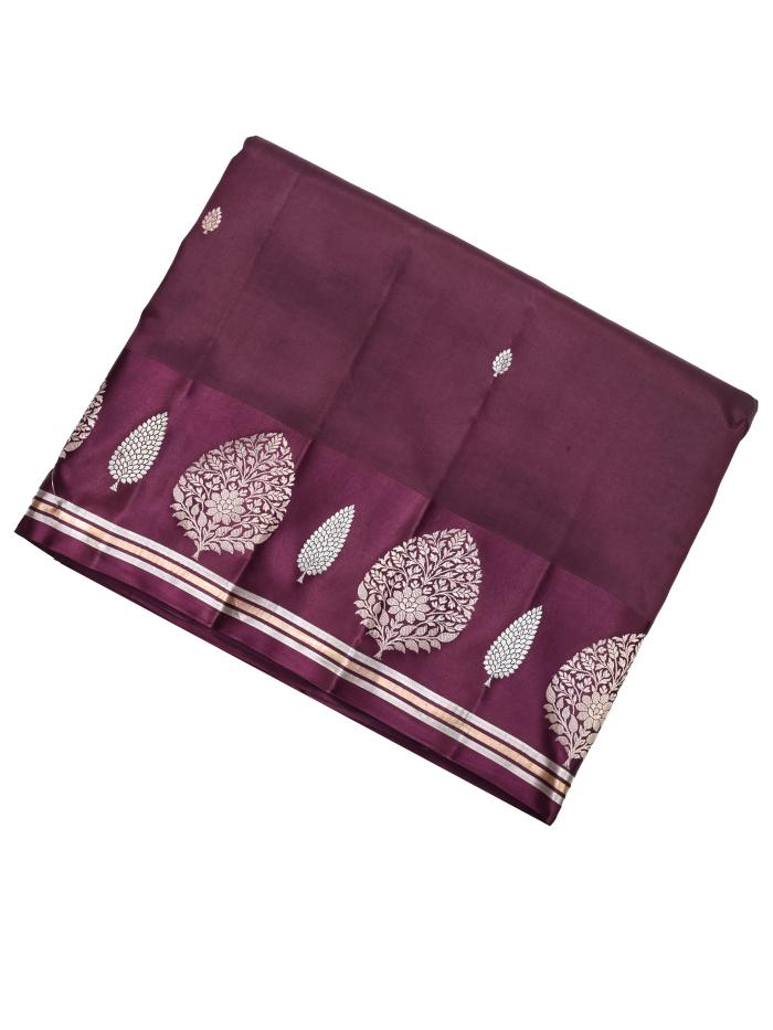 Pure Mango Banarasi Handloom Saree – Wine