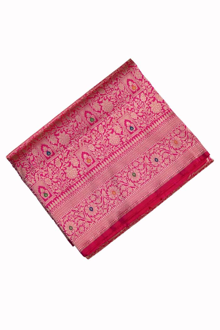 Rani Meena Jaal Katan Brocade Banarasi Saree
