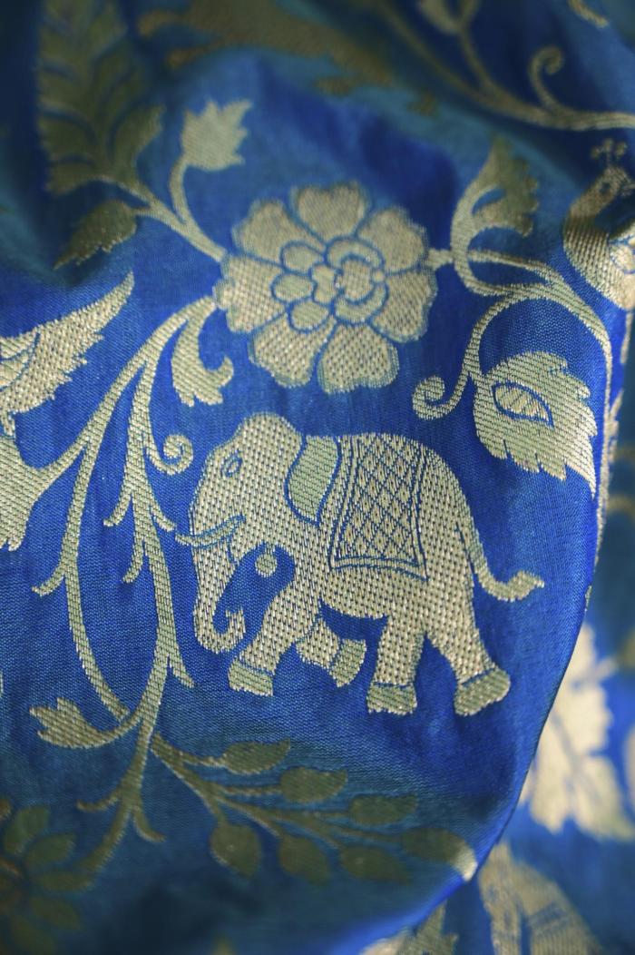 Sapphire Katan Jangla Banarasi Saree