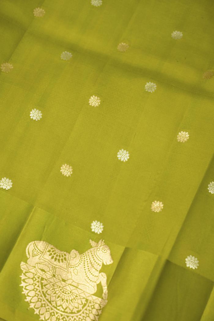  Devdas Mango Silk Handloom Banarasi Saree