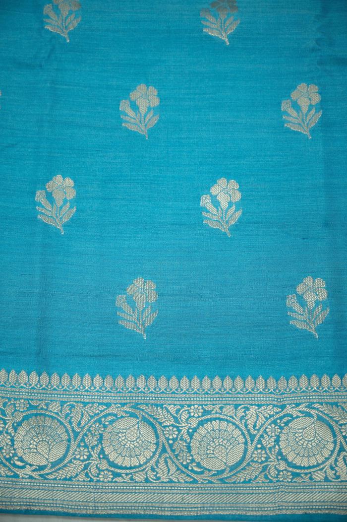 Banarasi Chynia Silk Light Aqua Suit