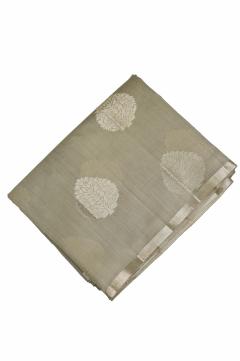 Dusty Grey Chynia Silk Banarasi Saree