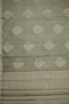 Dusty Grey Chynia Silk Banarasi Saree