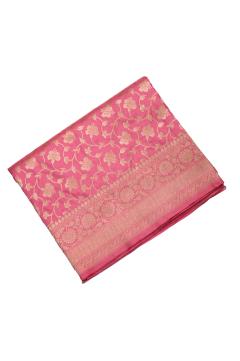 Gajari Pink Katan Opada Banarasi Saree