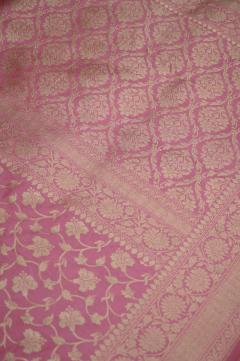 Gajari Pink Katan Opada Banarasi Saree
