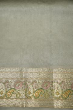 Grey Meenakari Banarasi Saree