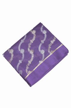 Lavender Power loom Banarasi Saree