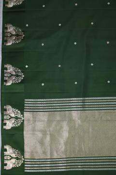 Pure Mango Handloom Banarasi Saree – Green