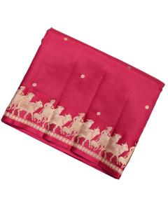 Pure Mango Handloom Banarsi Saree – Rani Pink