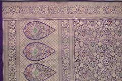 Purple Katan Alfi Opada Banarasi Saree