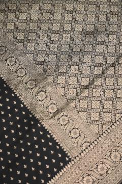 Black Katan Opada Banarasi Saree