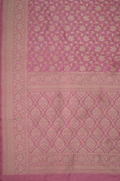 Gajari Pink Katan Opada Banarasi Saree