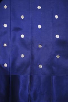 Pure Mango Banarasi Handloom Saree – Navy Blue