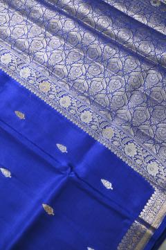 Royal Blue Katan Silk Banarasi Saree 