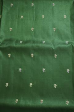 Bottle Green Katan Silk Banarasi Saree