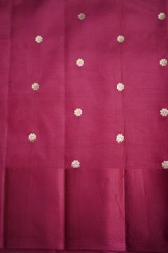 Pure Mango Handloom Banarsi Saree – Rani Pink