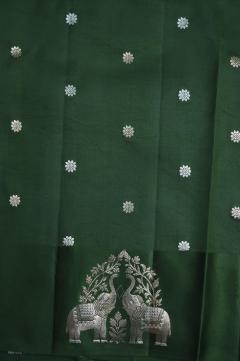 Pure Mango Handloom Banarasi Saree – Green