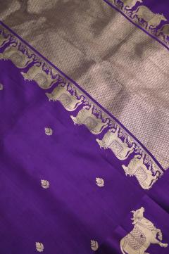 Pure Mango Handloom Banarasi Saree – Magenta