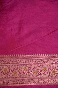 Rani Katan Alfi Opada Banarasi Saree