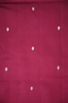 Rani pink raw mango silk banarasi saree