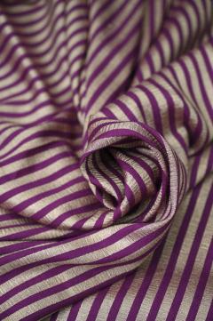 Wine Stripe Banarasi Saree