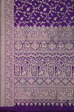 Purple Katan Opada Banarasi Saree