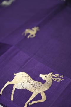 Purple Mango Silk Handloom Banarasi Saree 