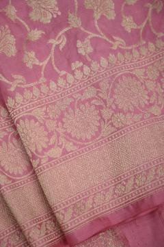 Gajari Pink Katan Opada Banarasi Saree