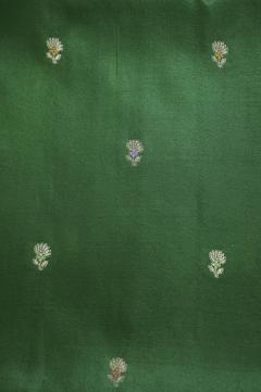 Bottle Green Katan Silk Banarasi Saree