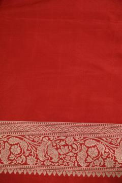 Red Katan Opada Banarasi Saree