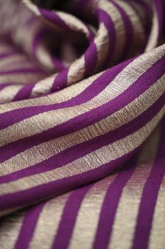 Wine Stripe Banarasi Saree
