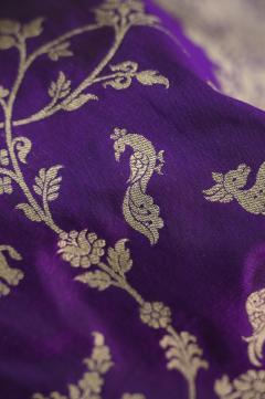 Purple Katan Opada Banarasi Saree