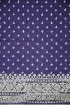 Banarasi Khaddi Viscose Silk Deep Lavendar Saree