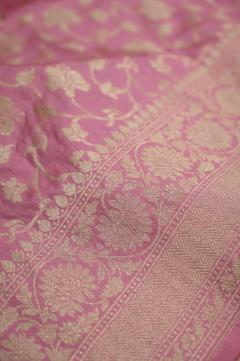 Gajari Pink Katan Opada Banarasi Saree