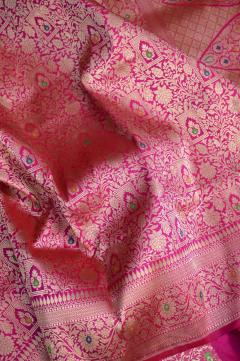 Rani Meena Jaal Katan Brocade Banarasi Saree