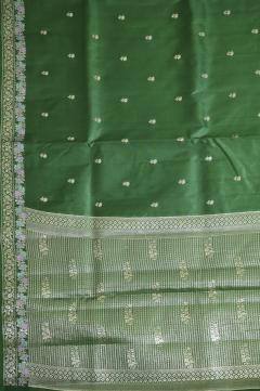 Bottle Green Katan Silk Banarasi Saree