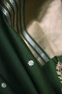 Pure Mango Handloom Banarasi Saree – Green