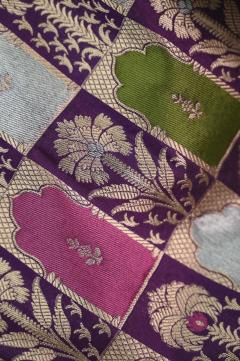 Purple Katan Alfi Opada Banarasi Saree