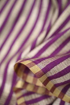 Wine Stripe Banarasi Saree