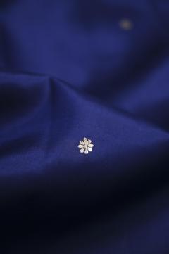 Pure Mango Banarasi Handloom Saree – Navy Blue