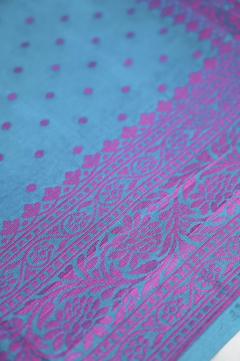 Sapphire Crepe Traditional Border Booti Banarasi Saree