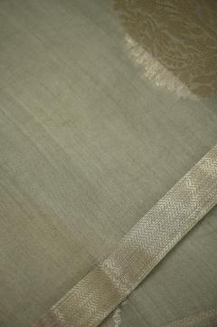Dusty Grey Chynia Silk Banarasi Saree