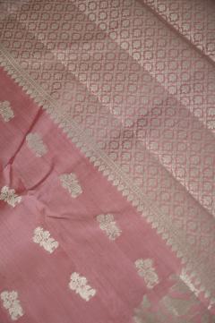 Strawberry Chynia Silk Banarasi Saree
