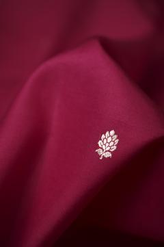 Rani pink raw mango silk banarasi saree