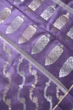 Lavender Power loom Banarasi Saree