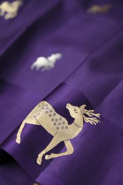 Purple Mango Silk Handloom Banarasi Saree 