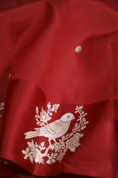 Pure Mango Handloom  Banarasi Saree – Red