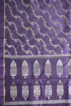 Lavender Power loom Banarasi Saree